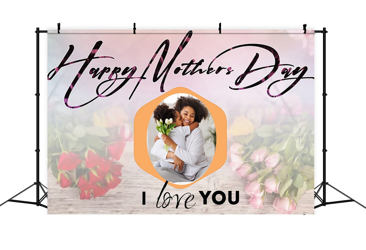 Muttertag Fotohintergrund Elegant Floral Personalisierter Hintergrund MRR3-69