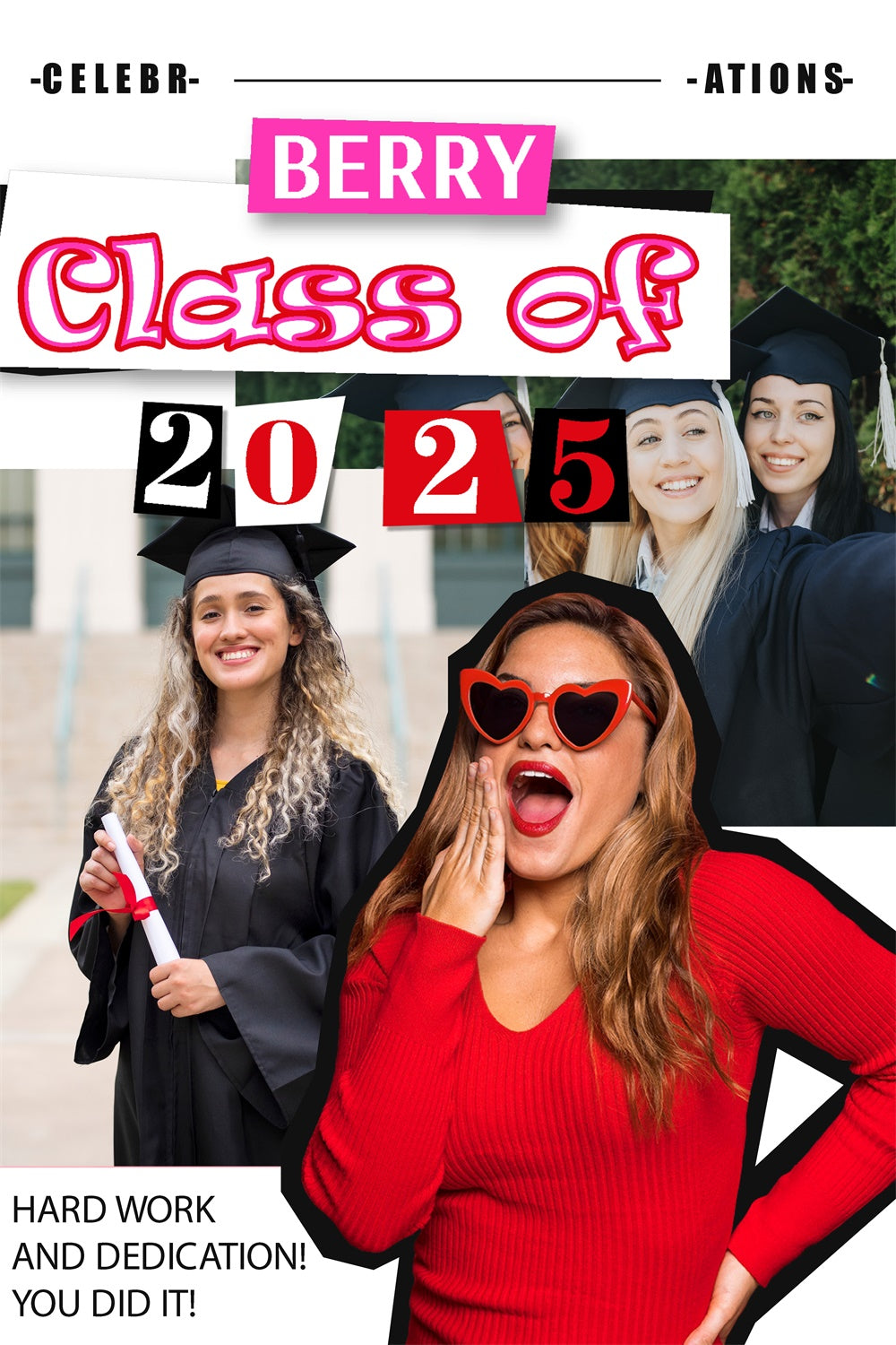 Personalisierte Graduation Backdrop Stilvolle weibliche Graduation Party Backdrop MRR4-24