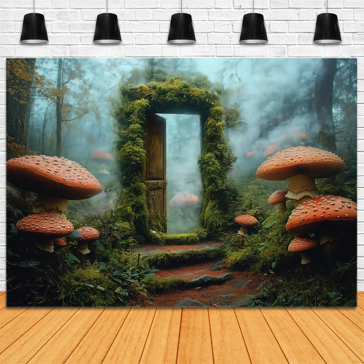 Backdrop Zauberwald Moostor Pilz Foto Hintergrund MRR7-100