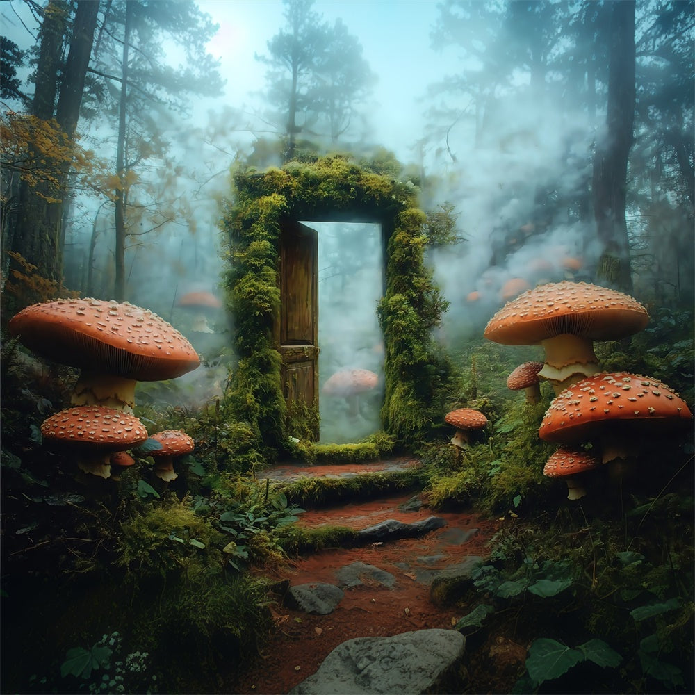 Backdrop Zauberwald Moostor Pilz Foto Hintergrund MRR7-100