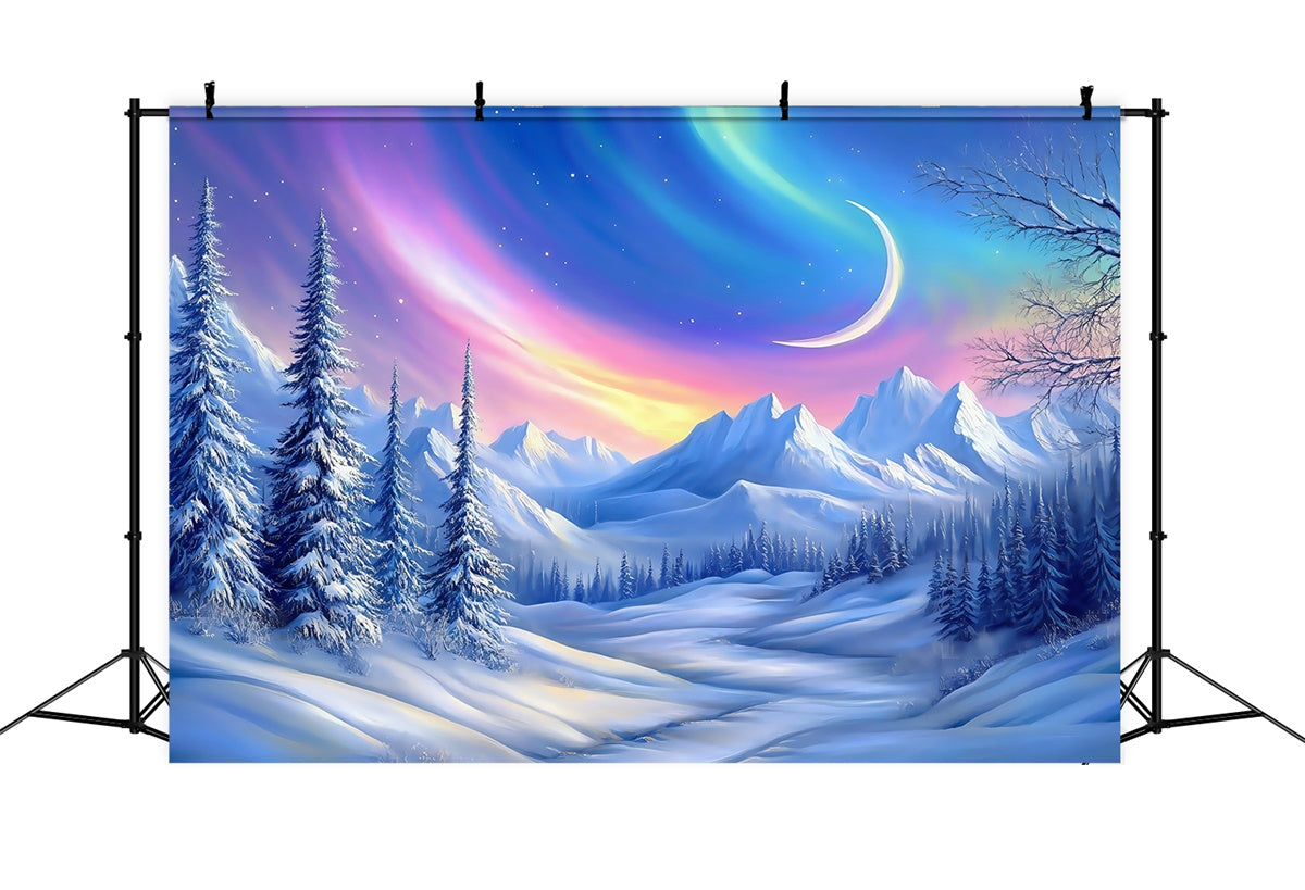 Schneewald Backdrop Wintersichel Wunderland Foto Hintergrund MRR7-109