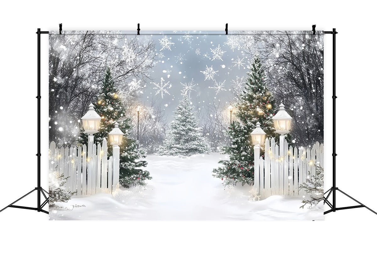 Schneeflocken Backdrop Sparkle Pine Welcome Backdrop MRR7-155