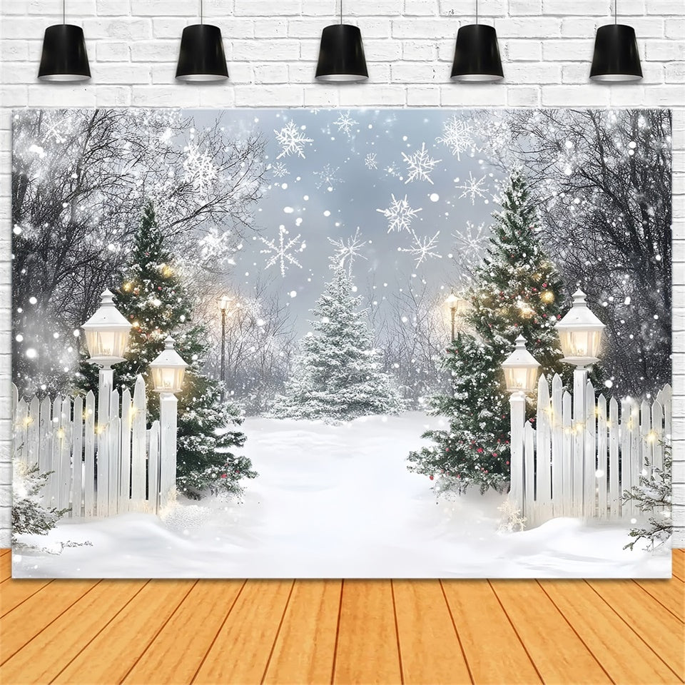 Schneeflocken Backdrop Sparkle Pine Welcome Backdrop MRR7-155