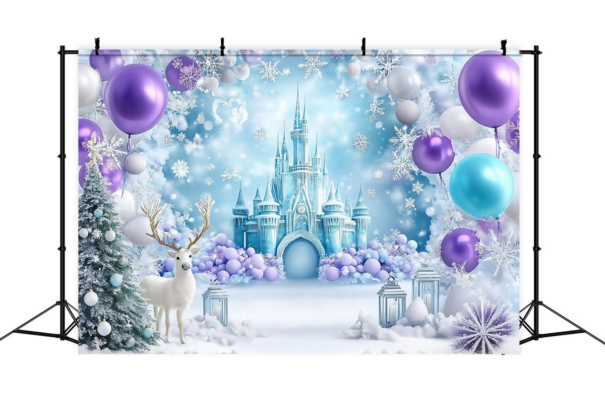 Winter Fotokulisse Eisschloss Ballonkulisse MRR7-167