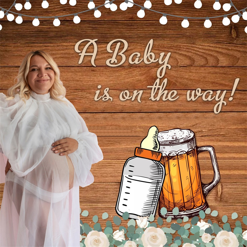 Baby Shower Backdrop Ideen Rustikale Bierblüte Custom Backdrop MRR7-19