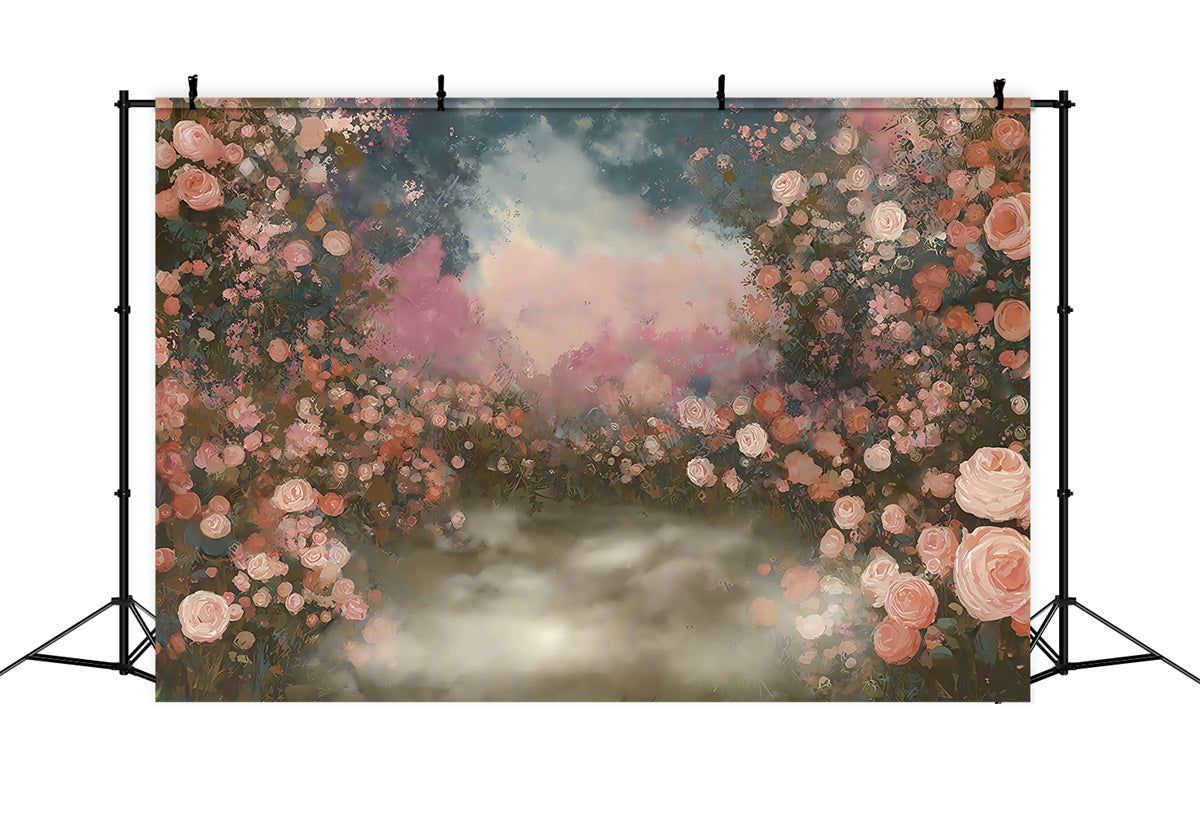 Künstlerische Hintergrundbilder Pastell Rose Flüster Stoff Hintergrundbilder MRR7-199