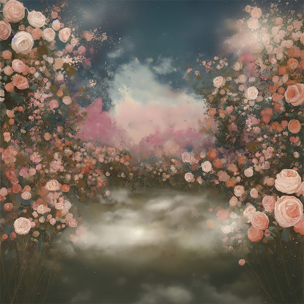 Künstlerische Hintergrundbilder Pastell Rose Flüster Stoff Hintergrundbilder MRR7-199