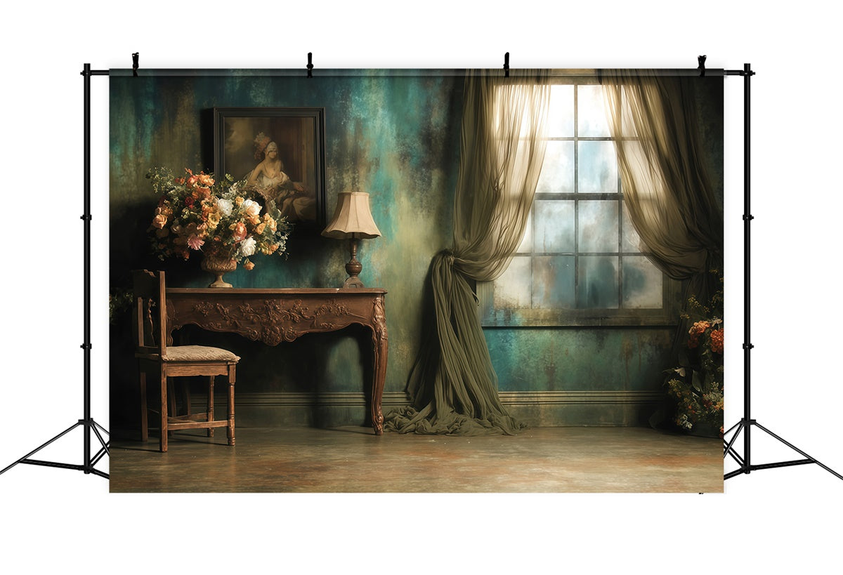 Viktorianischer Fotohintergrund Floral Room Vintage Backdrops MRR7-220