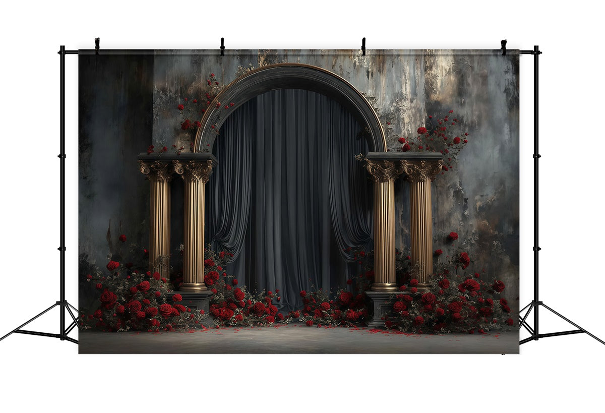 Vintage Fotografie Hintergrund Dunkle Romantik Torbogen Hintergrund MRR7-221