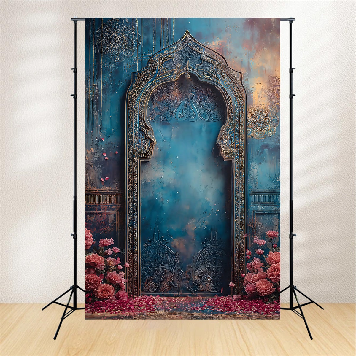 Antike Backdrop Verziertes Blütenportal Vintage Fotohintergrund MRR7-234