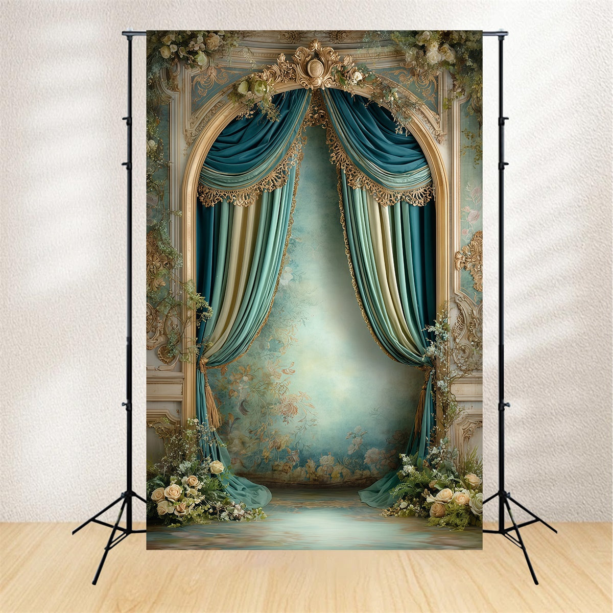 Victorian Backdrop Bloom Curtain Vintage Fotohintergrund MRR7-240