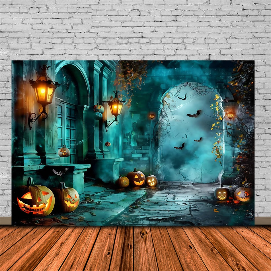 Halloween Backdrops Dämmerung Kürbis Eingang Backdrop MRR7-27