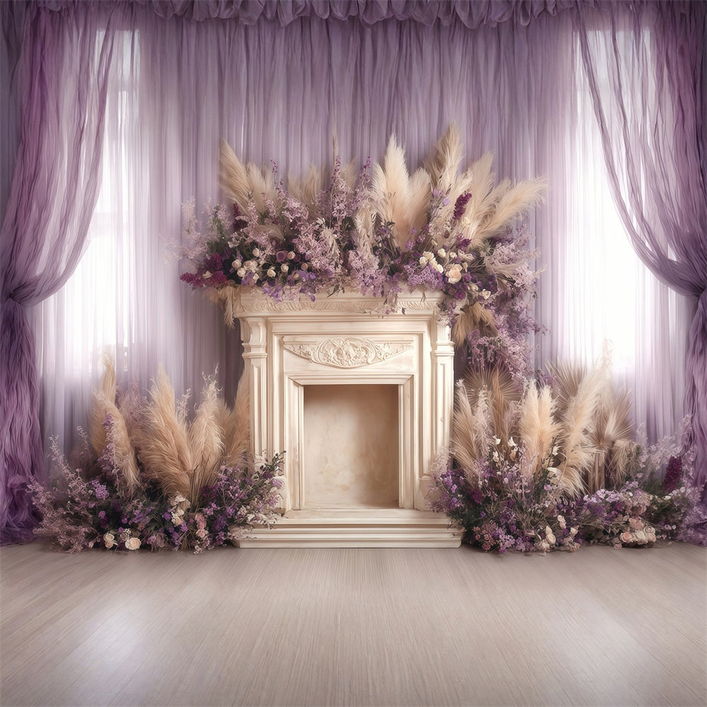 Bohemian Backdrops Blüte Kamin Anmut Fotohintergrund MRR7-270