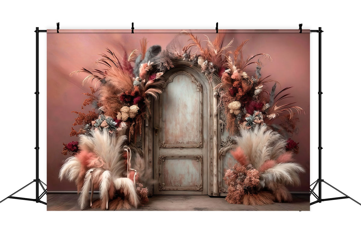 Bohemian Fotohintergrund Federblüte Türhintergrund MRR7-272