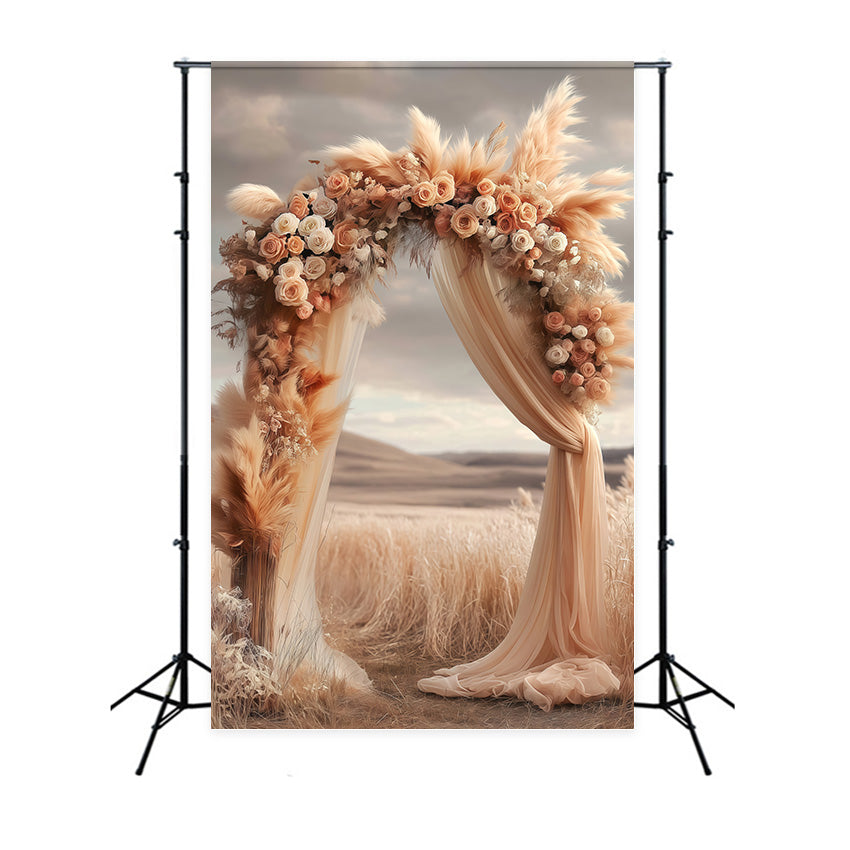 Bohemian Backdrops Rustikales Feld Zeremonie Fotohintergrund MRR7-276