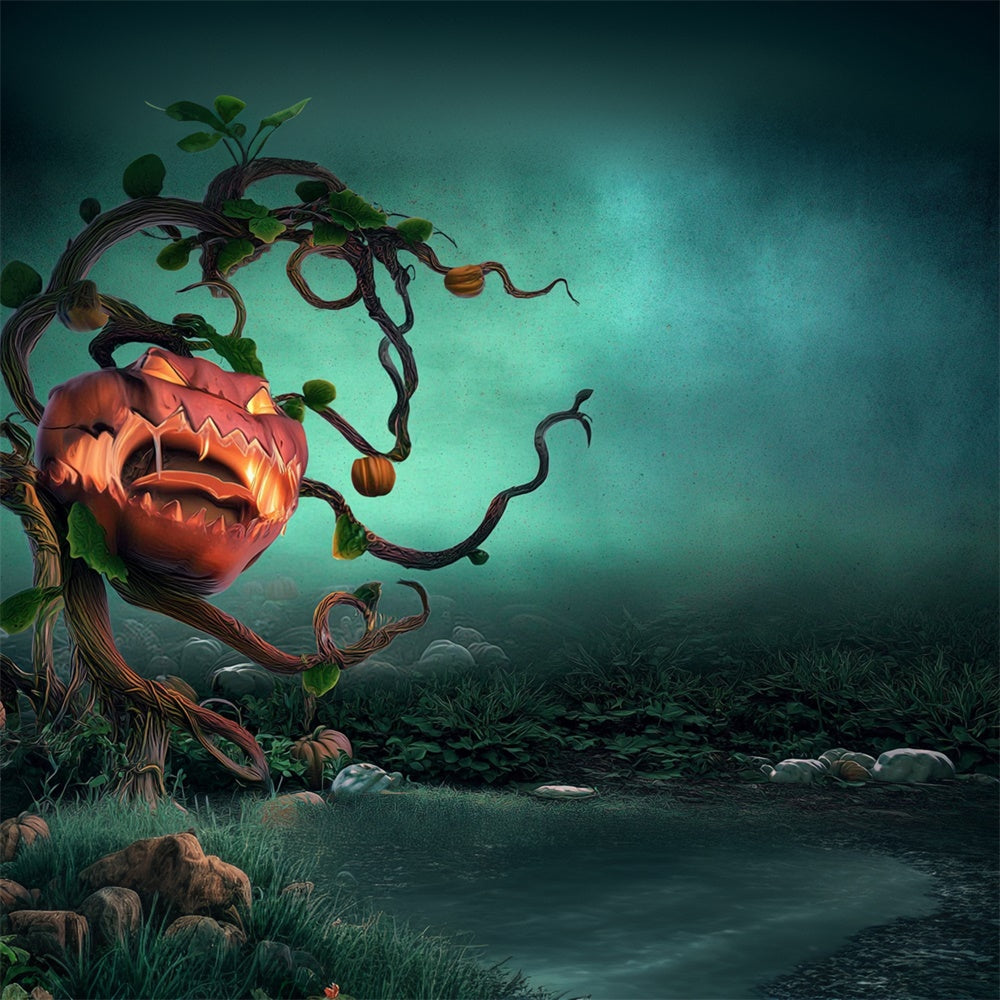 Gruselige Halloween-Hintergründe Gespenstische Kürbisbestie Hintergrund MRR7-28