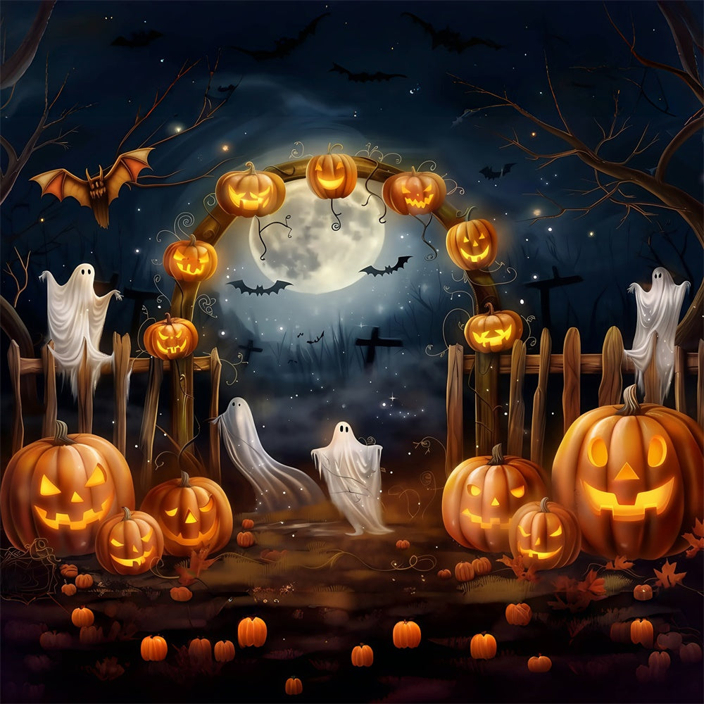 Halloween Mond Backdrop Geisterhafte Ernte Bogen Hintergrund MRR7-37