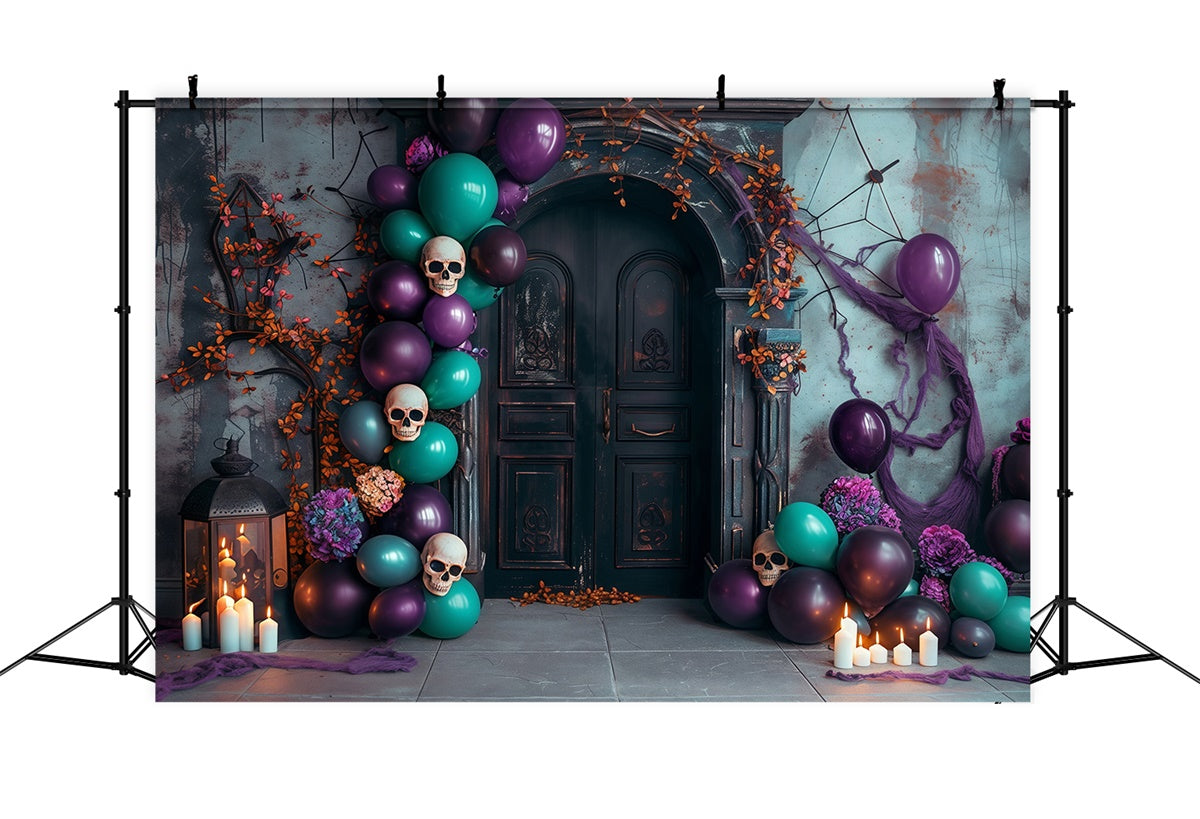 Halloween Party Backdrop Geisterhafte Ballonschädel Backdrop MRR7-38