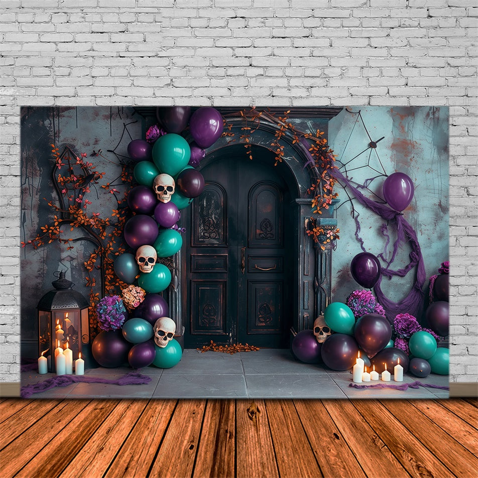 Halloween Party Backdrop Geisterhafte Ballonschädel Backdrop MRR7-38
