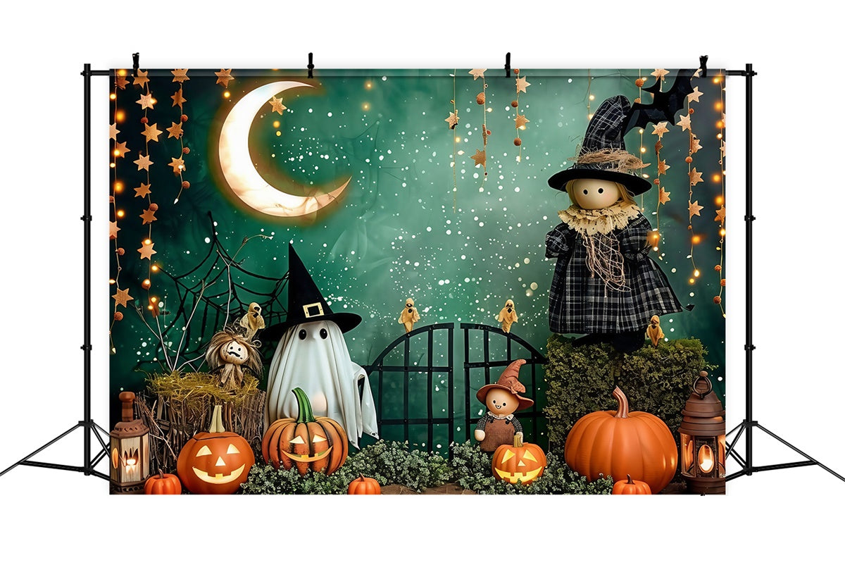 Niedlicher Halloween Hintergrund Mondschein Puppenparade Hintergrund MRR7-40