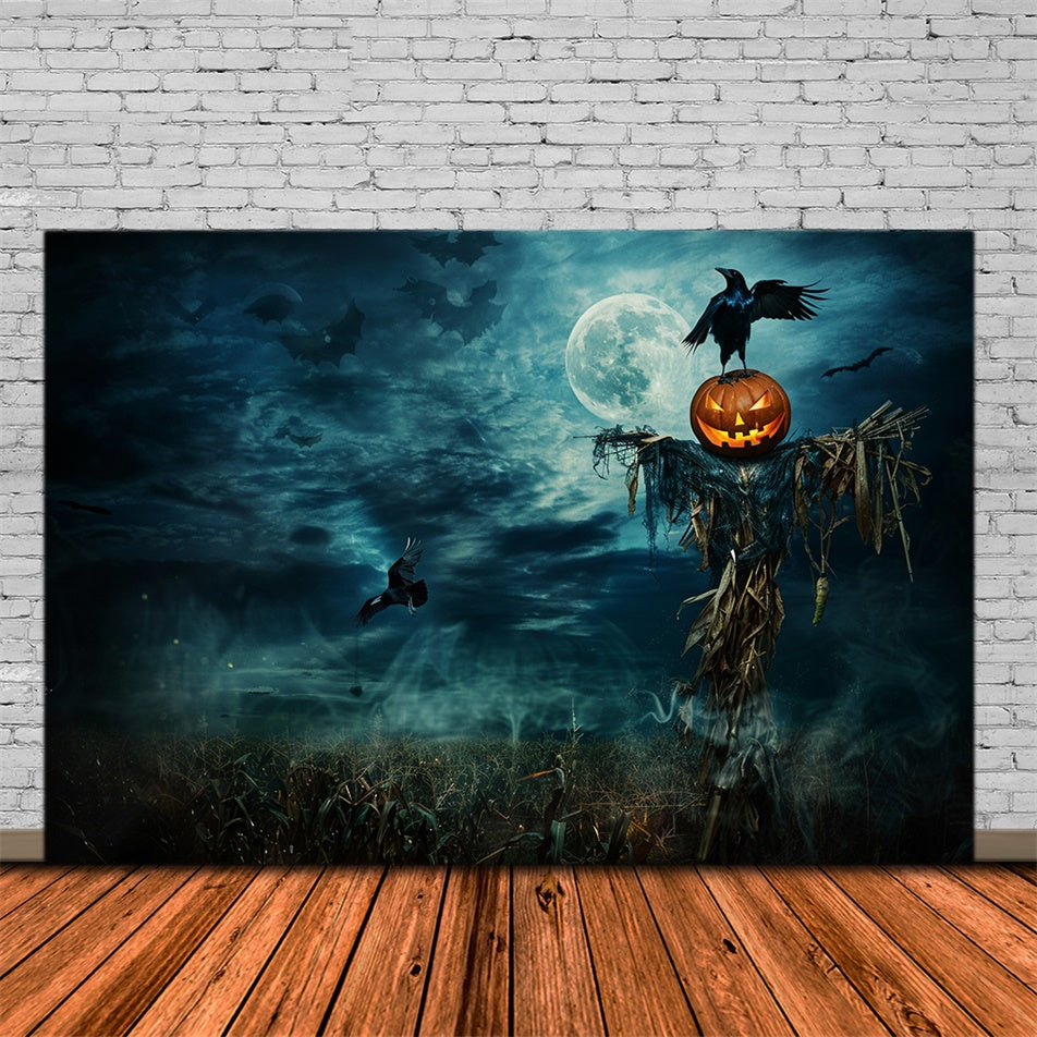 Halloween Backdrop Ideen Mondlicht Ernte Horror Backdrop MRR7-44