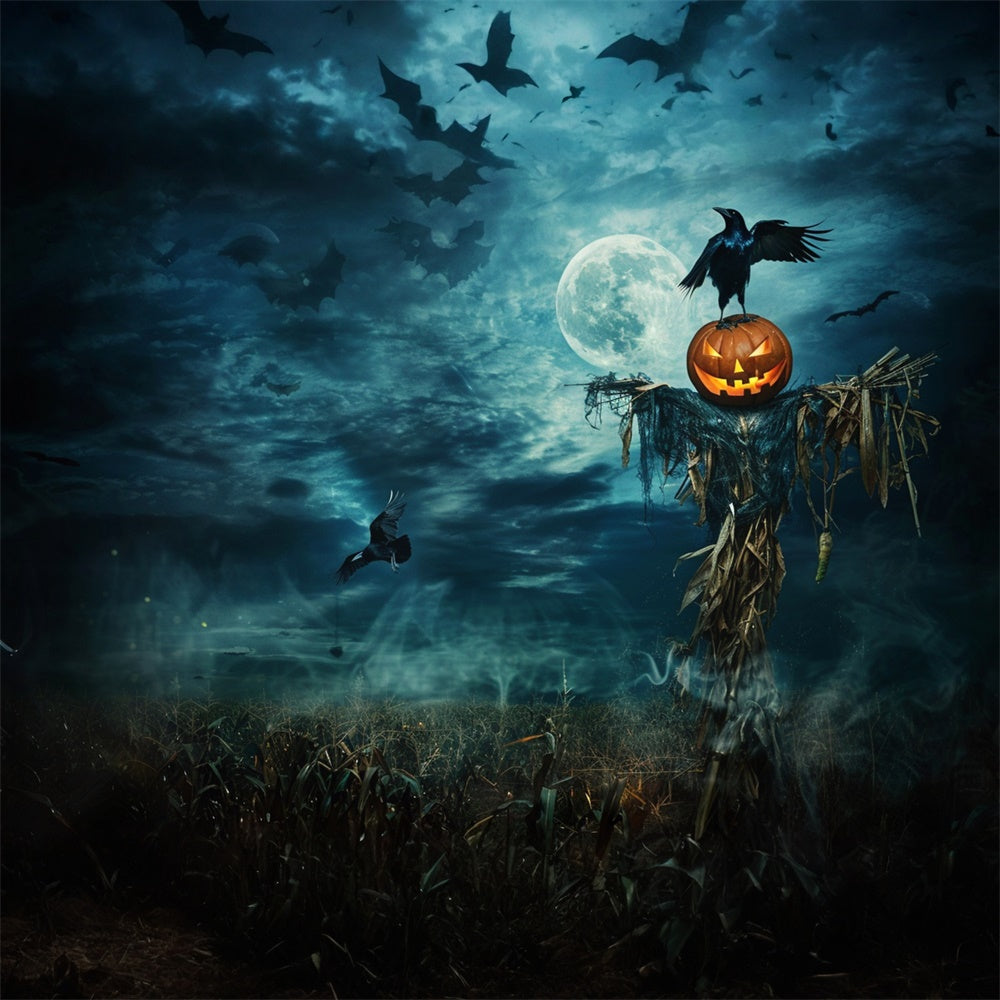 Halloween Backdrop Ideen Mondlicht Ernte Horror Backdrop MRR7-44