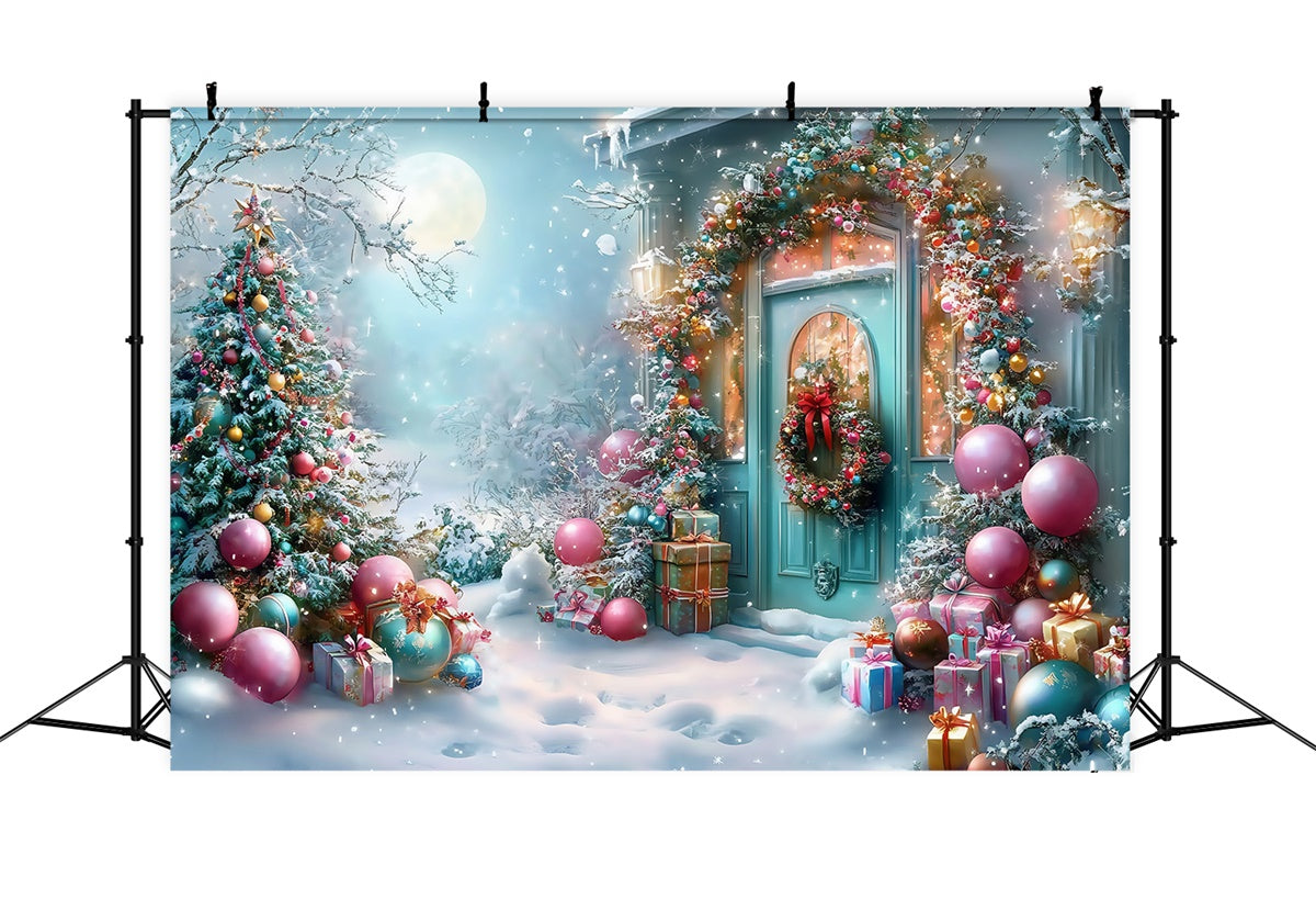Weihnachten Backdrops Sparkle Weihnachten Porch Hintergrund MRR7-62