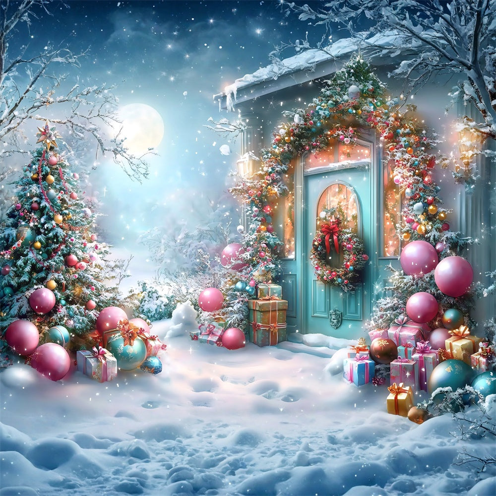Weihnachten Backdrops Sparkle Weihnachten Porch Hintergrund MRR7-62