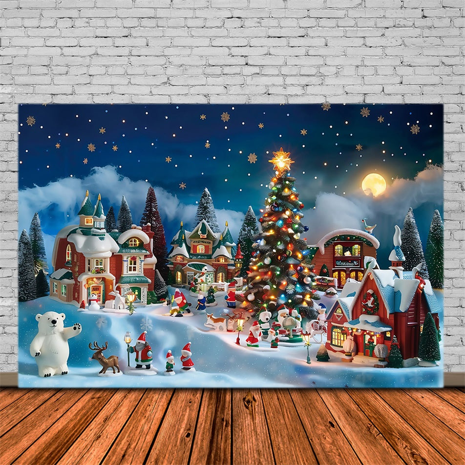 Weihnachten Fotokulissen Mini Stadt Fantasy Hintergrund MRR7-67