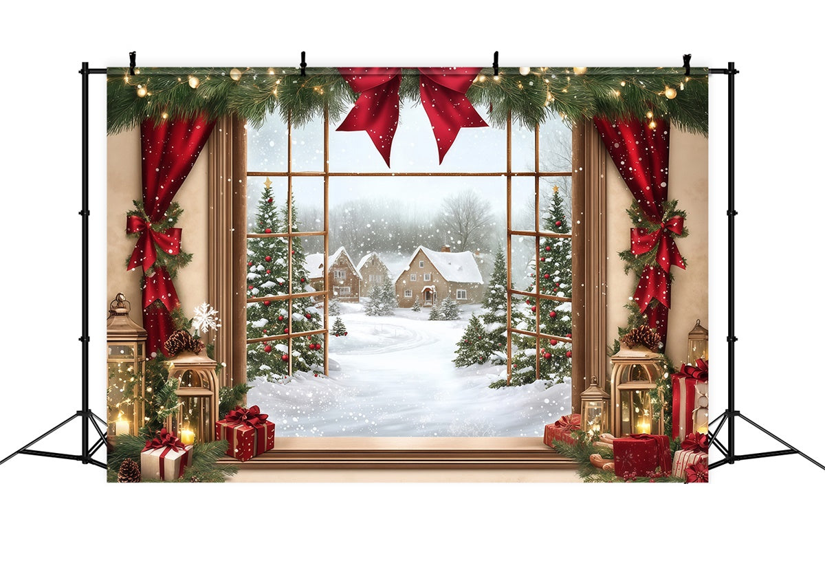 Weihnachten Fotohintergrund Holiday Window Magic Backdrop MRR7-68
