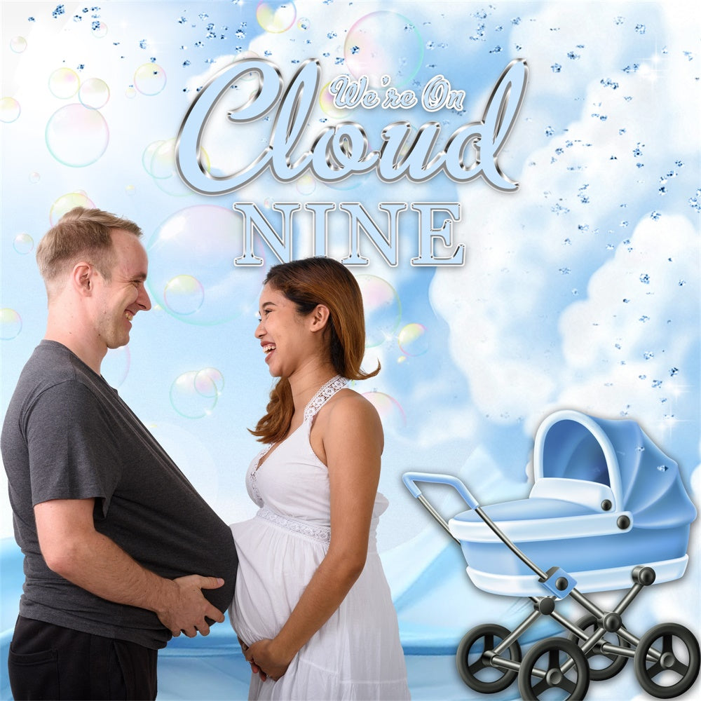 Baby Shower Backdrop Ideen Blauer Himmel Delight Individuelles Backdrop MRR7-7