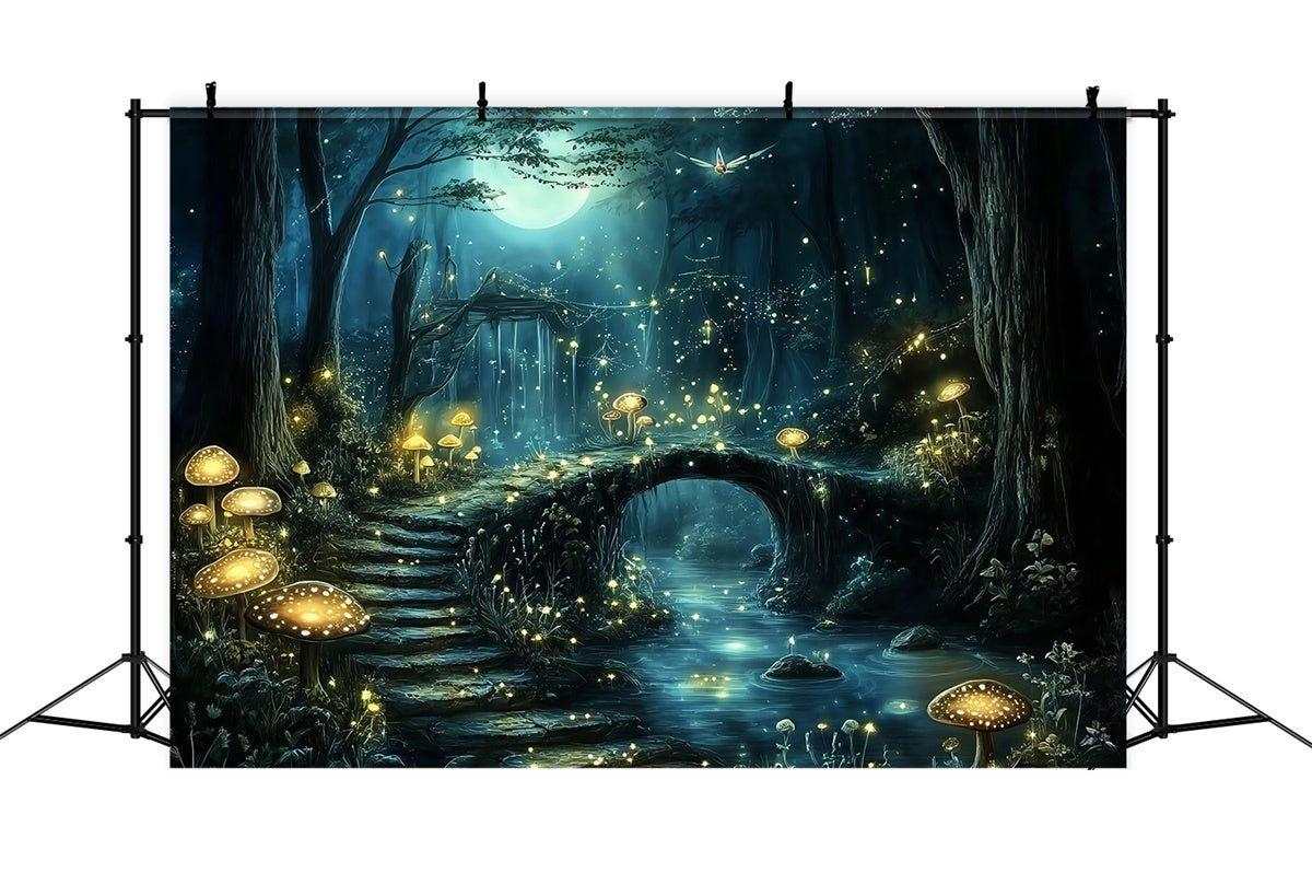 Fantasy Forest Hintergrundkulisse Glühwürmchen Whisper Creek Foto Backdrop MRR7-92