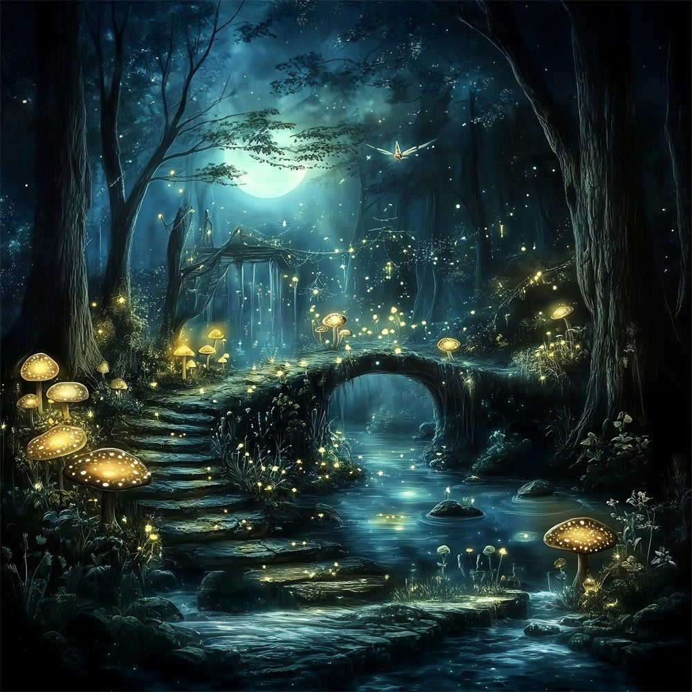 Fantasy Forest Hintergrundkulisse Glühwürmchen Whisper Creek Foto Backdrop MRR7-92