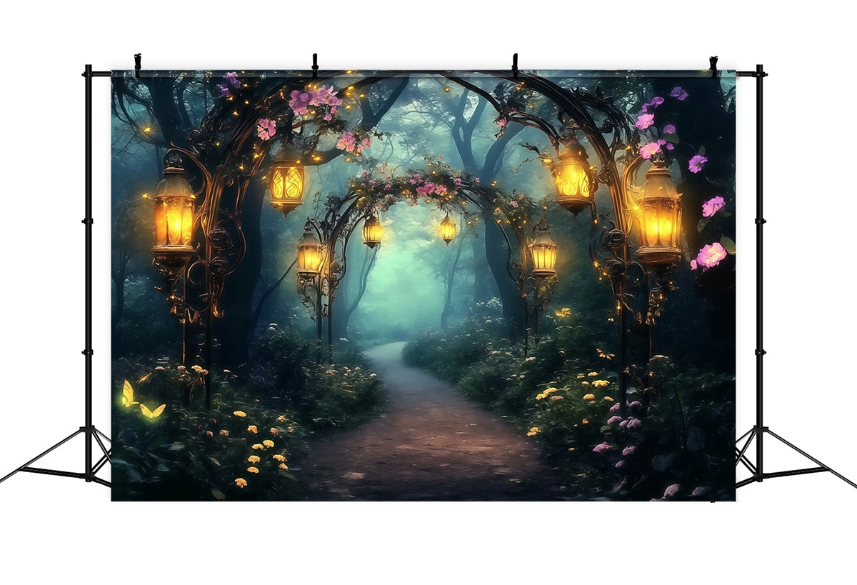 Enchanted Forest Backdrops Floral Arch Glow Foto Hintergrund MRR7-96