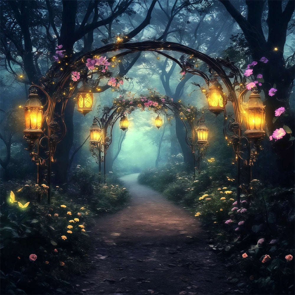 Enchanted Forest Backdrops Floral Arch Glow Foto Hintergrund MRR7-96