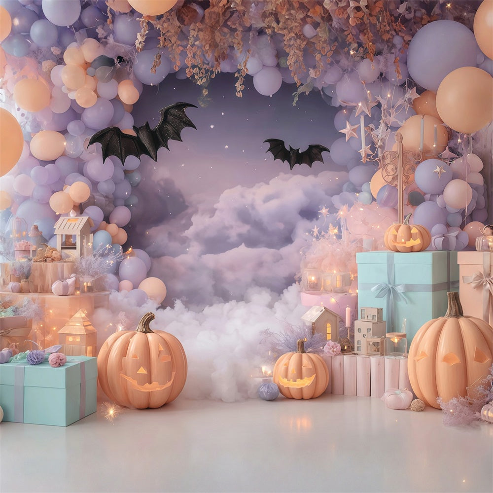 Halloween Hintergründe für Fotos Pastell Wolke Fledermaus Party Halloween Hintergrund MRR8-25