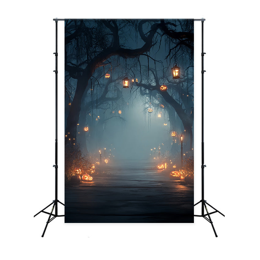 Spooky Halloween Backdrop Dim Forest Lights Halloween Foto Hintergrund MRR8-34