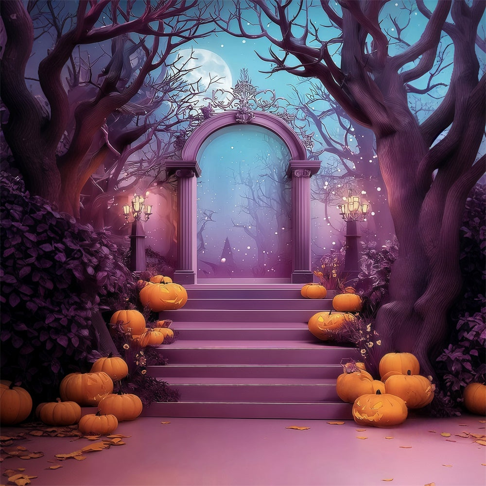 Halloweenkulissen Fantasiewald Mystery Arch Halloween Foto Hintergrund MRR8-35