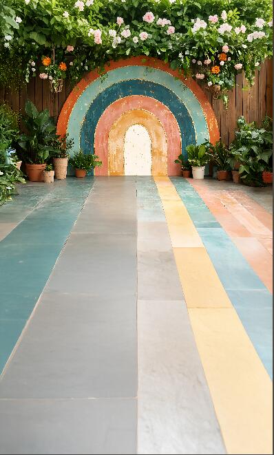 Frühling Backdrop Bilder Regenbogen Indoor Garten Fotografie Backdrop LXX1-117