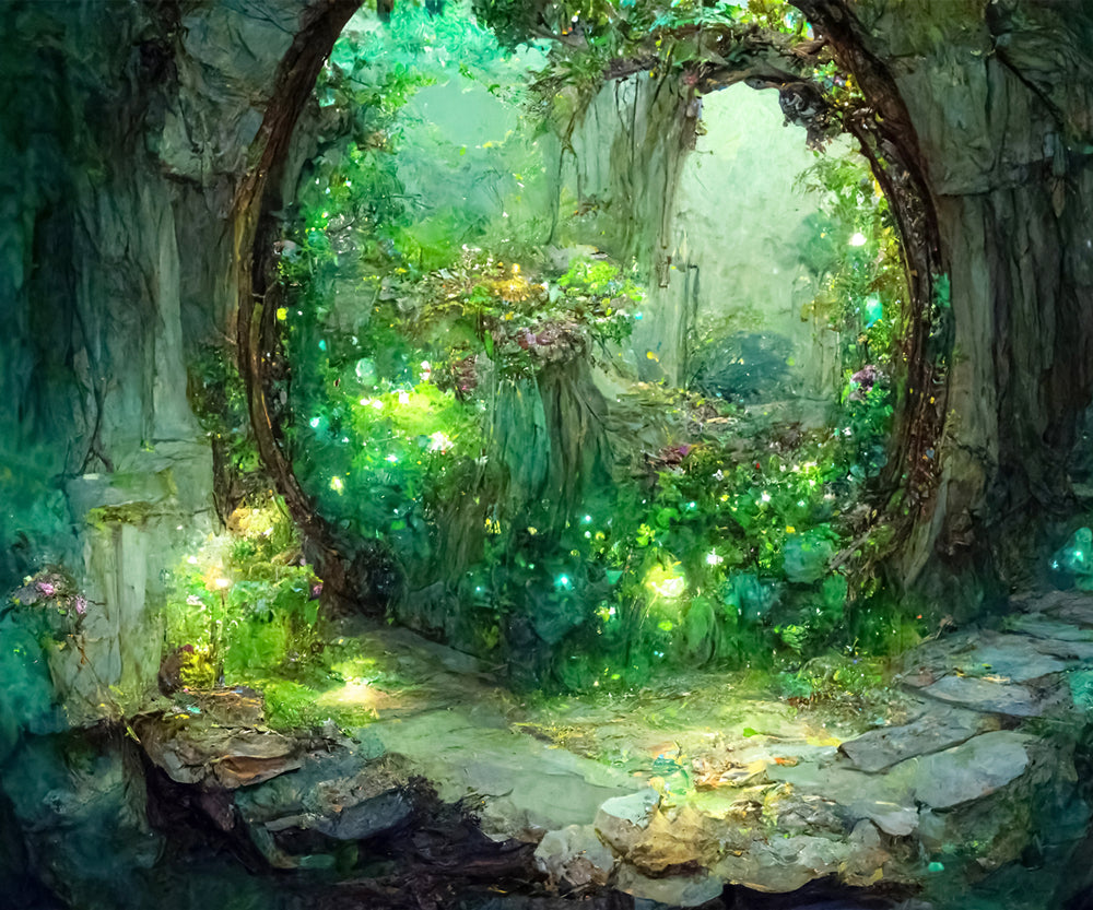 Zauberwald Märchengarten Blume Hintergrund Zimmerset ROOM6