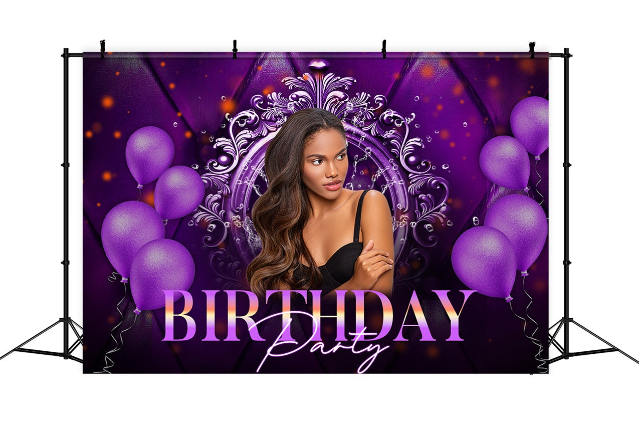 Custom Backdrops für Geburtstage lila Feier Party Backdrop RR1-103