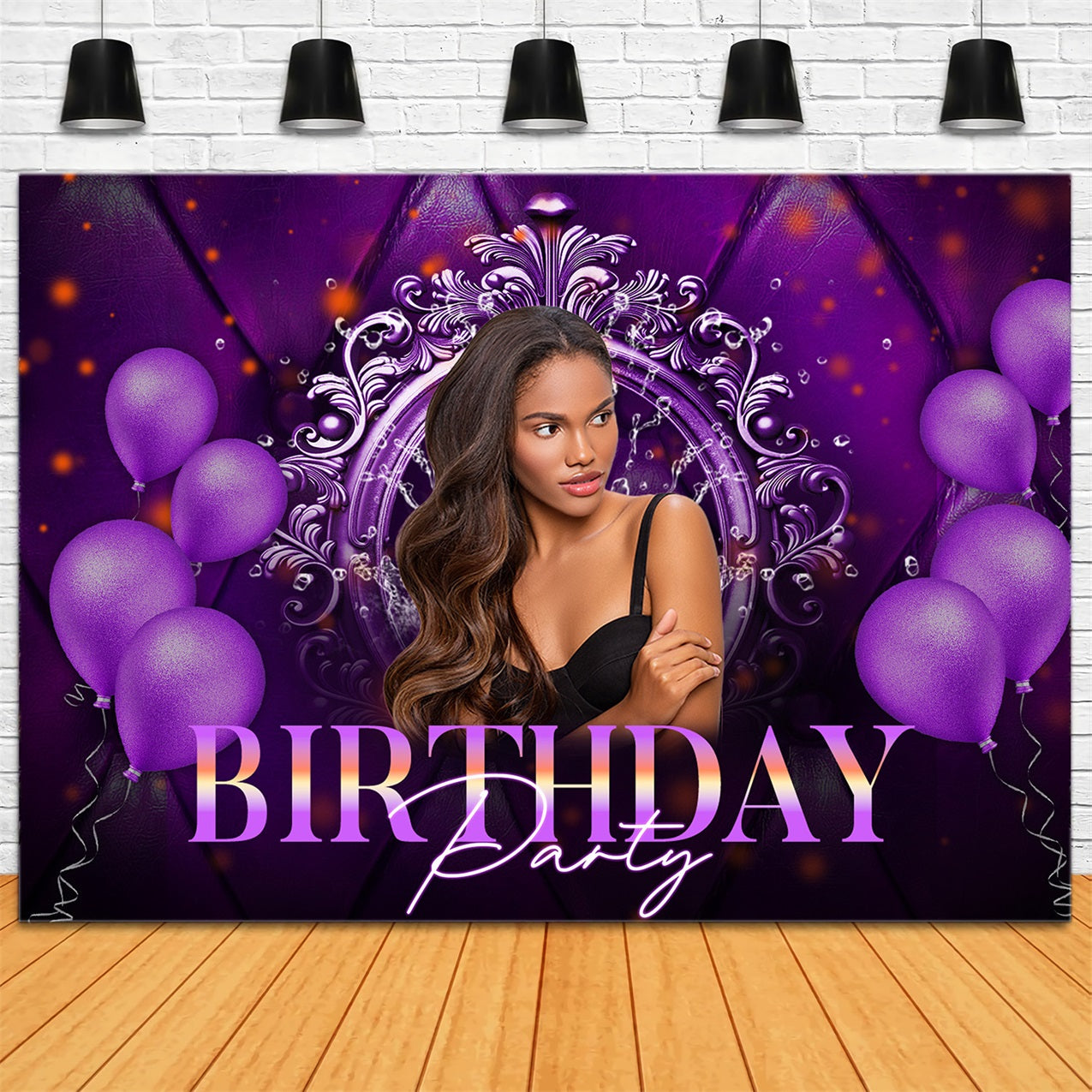 Custom Backdrops für Geburtstage lila Feier Party Backdrop RR1-103