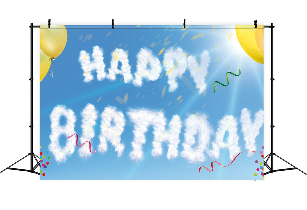 Custom Birthday Backdrops Himmelblau Ballon Backdrop RR1-87