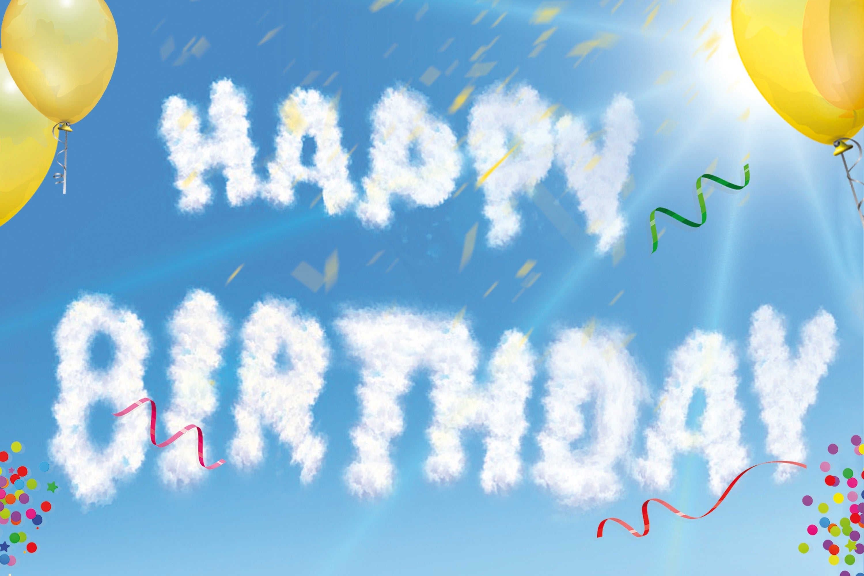 Custom Birthday Backdrops Himmelblau Ballon Backdrop RR1-87