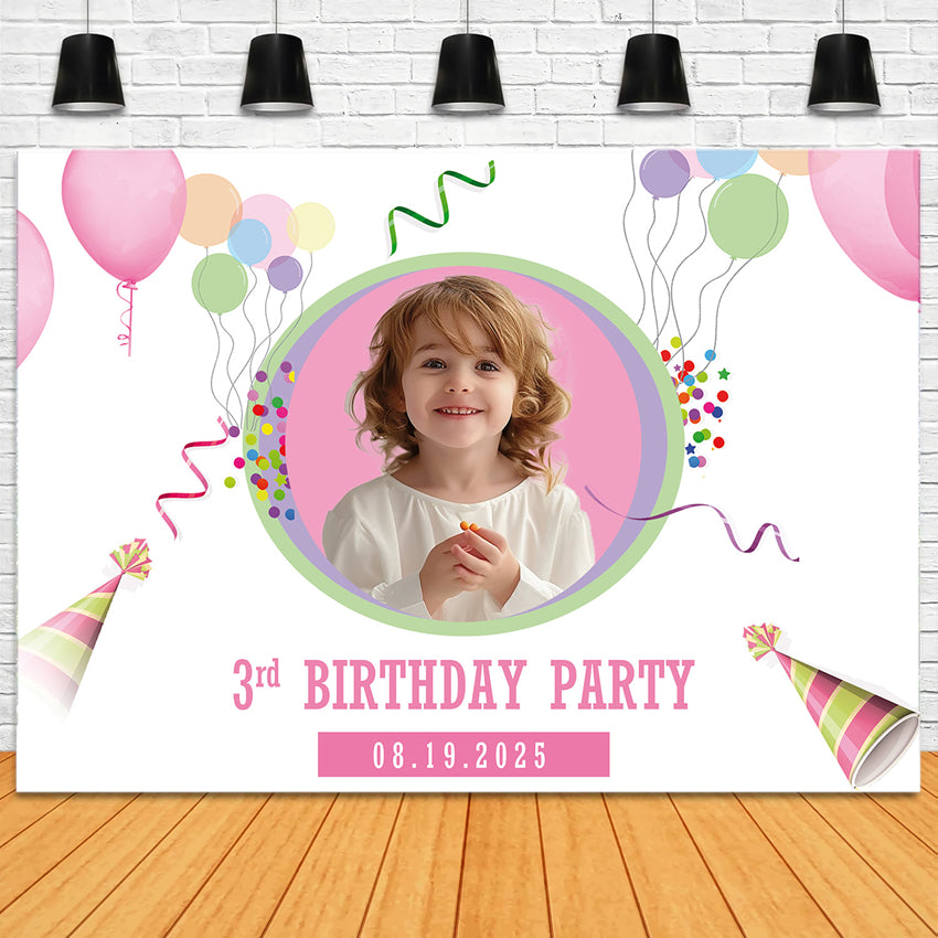 Personalisierte Backdrop für Geburtstag Ballon Kinder Party Backdrop RR1-88
