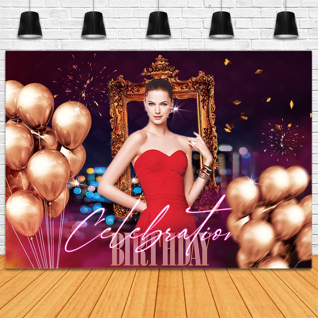 Personalisierte Backdrop für Geburtstag Luxe Ballon Feier Hintergrund RR1-91