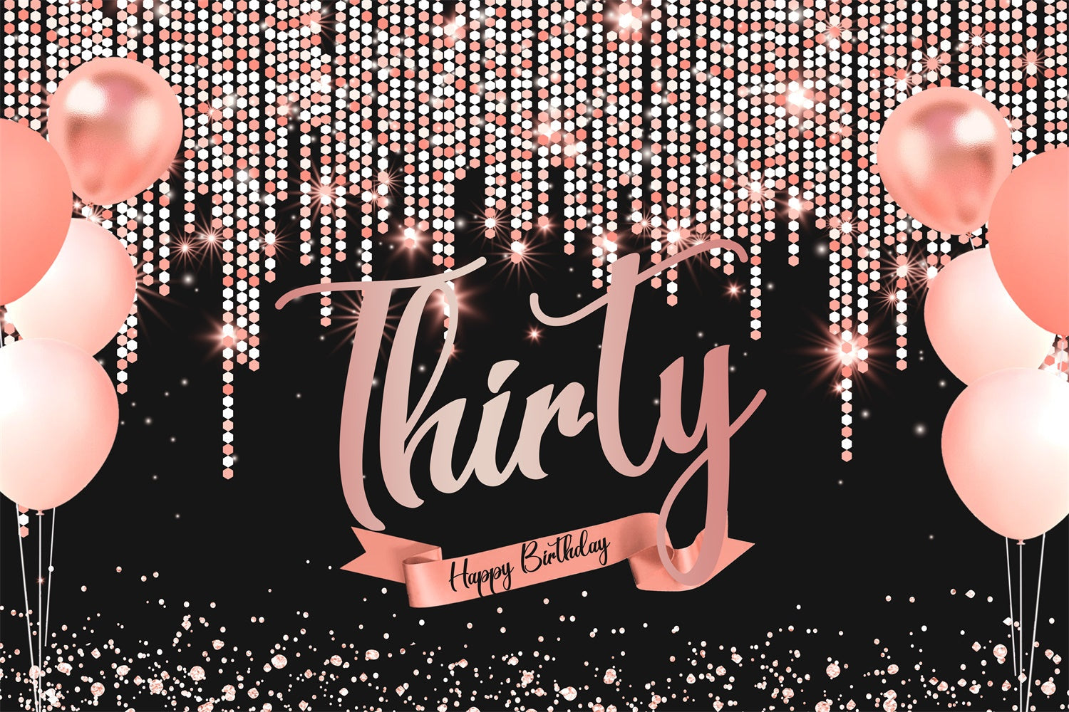 Tortenaufsatz "Happy 30th Birthday", Roségold, Kuchendekorationen Für