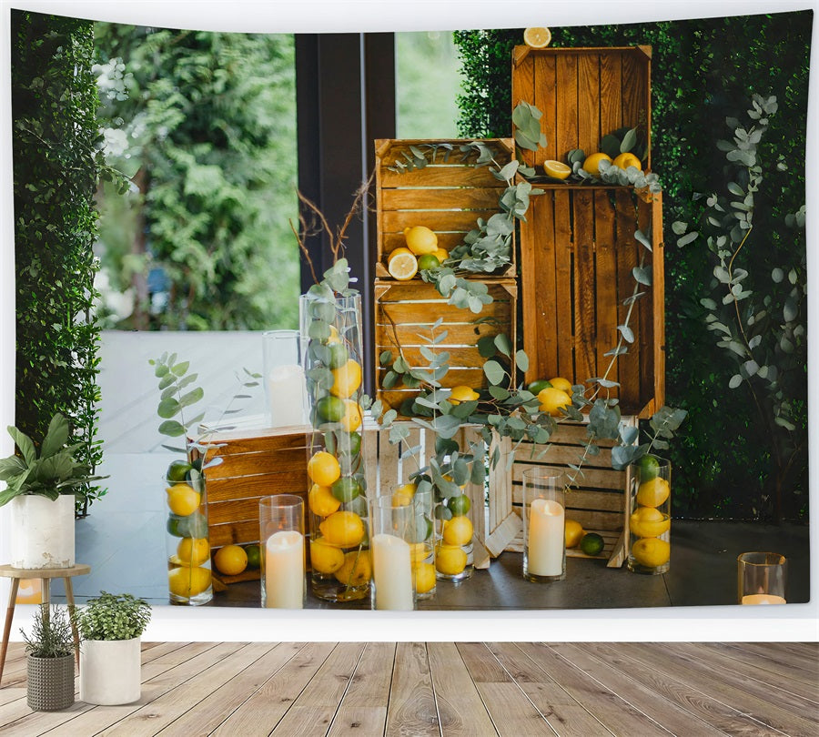 Sommer Zitrone Greenery Frische Kulisse RR3-31