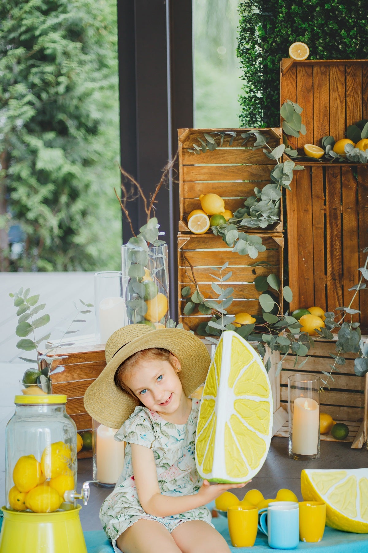 Sommer Zitrone Greenery Frische Kulisse RR3-31