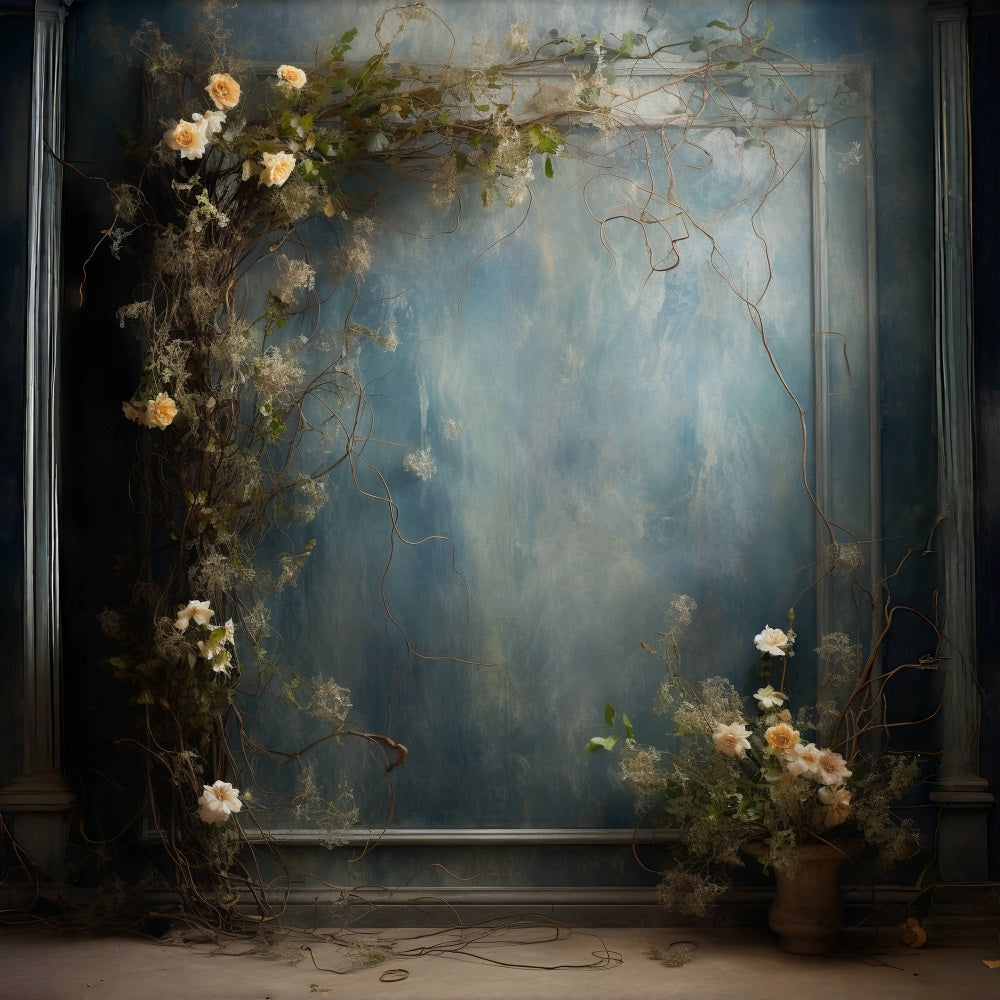 DBackdrop Nostalgischer Stil Rose Blauer Ton Abstraktes Hintergrund RR4-35